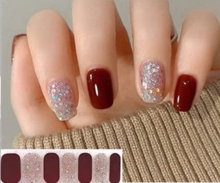 🌸 14 Tips Gel Nail Stickers – No-Bake, Full Cover Gel Polish Strips for DIY Nail Art & Manicure - Image 2